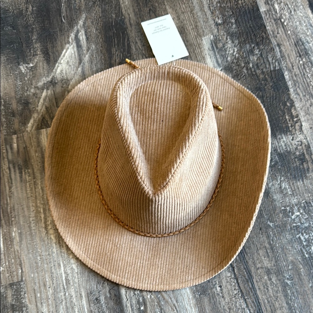 Corduroy Cowboy Hat - Tan